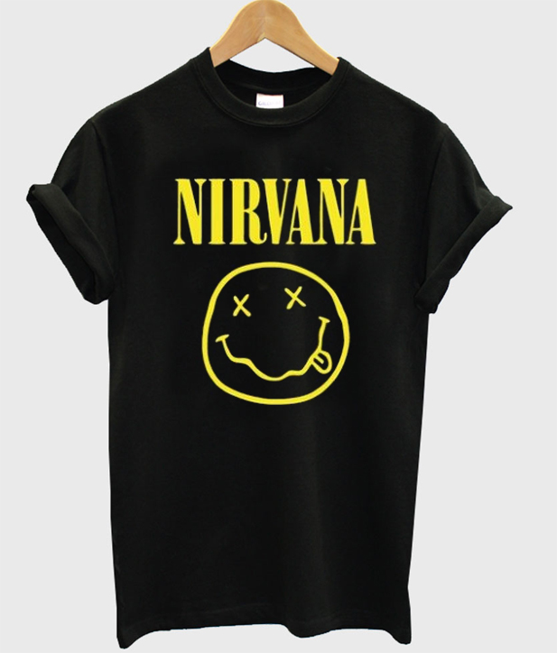 nirvana smile grunge Womens T-shirt Men T-Shirt - teelooks