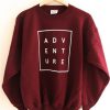 ADVENTURE Maroon sweatshirt