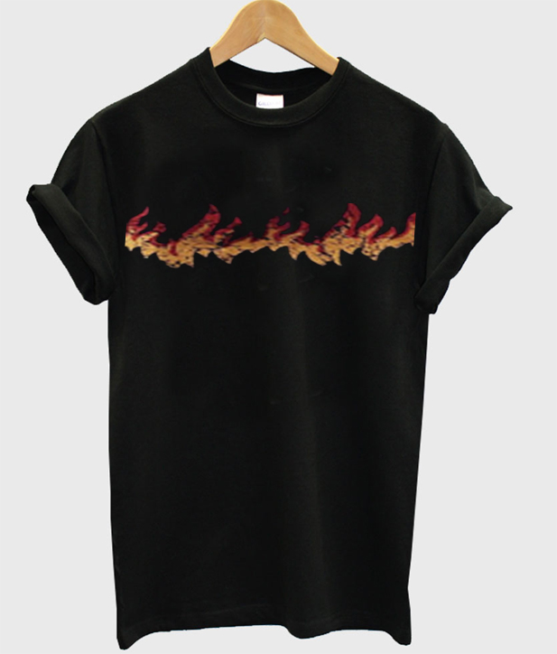 flame print t-shirt - teelooks