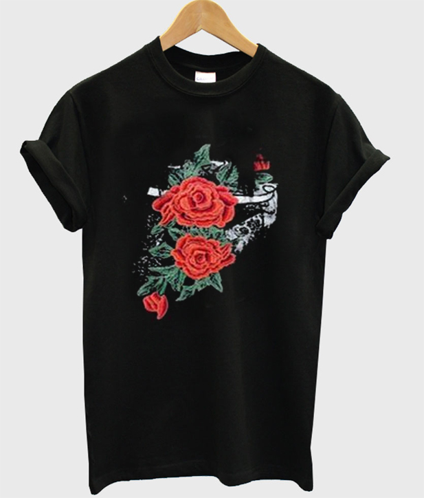 grunge roses t shirt - teelooks