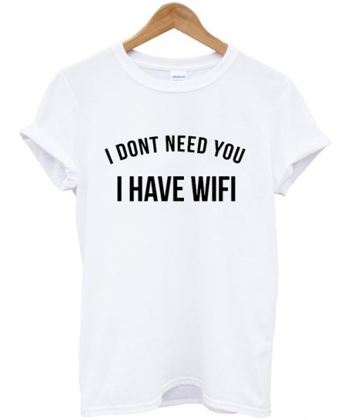 all i want for christmas is wifi t shirt