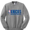 vintage 90s grey champion knicks basketball sweatshirt