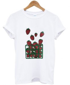 strawberry in basket t-shirt