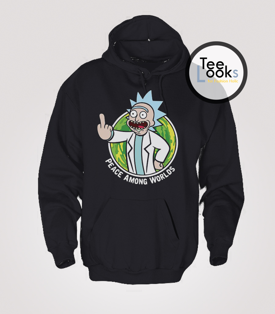 rick and morty peace among worlds hoodie