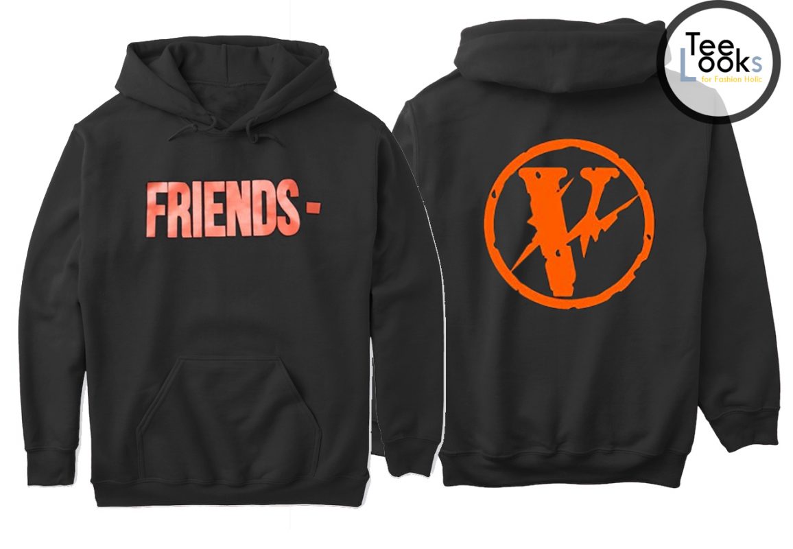 pink friends vlone hoodie