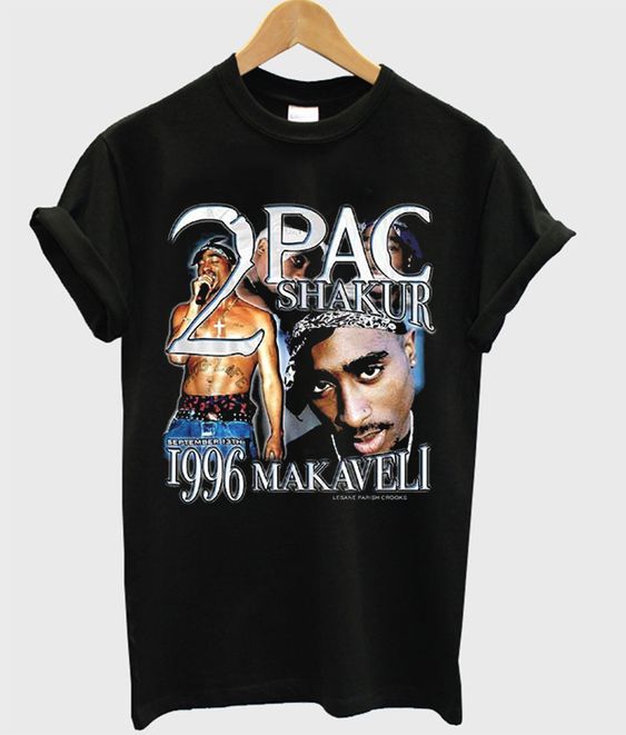 2 pac shakur 1996 makaveli t-shirt RE23