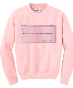 delete all emoticon sweatshirt IGS