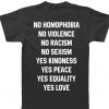 No Homophobia t-shirt ZX03