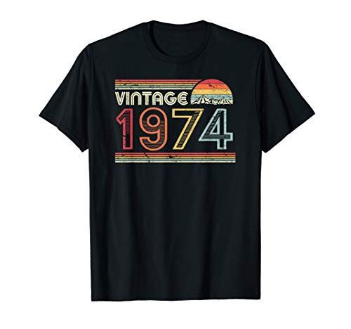 1974 Vintage Birthday T-shirt RE23