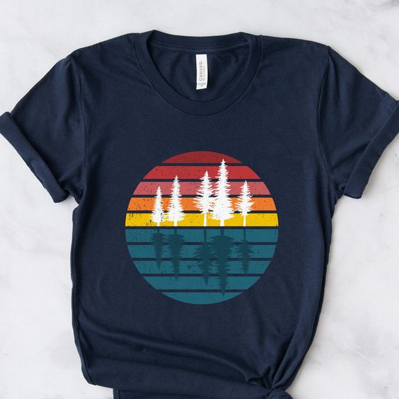 Forest Trees Sunset TShirt REW