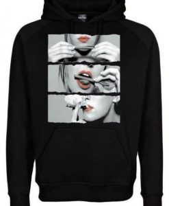Sexy Red Lips Rolling Hoodie RE23