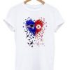 new england patriots heart T-shirt ZX03
