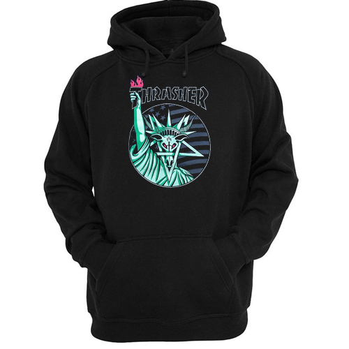 thrasher liberty goat black hoodie