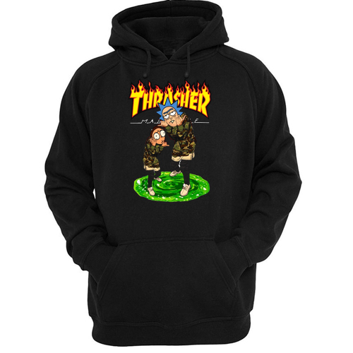 thrasher hoodie rick and morty