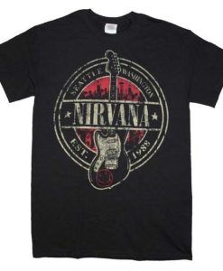 Nirvana Established 1988 Guitar Stamp T-Shirt G07